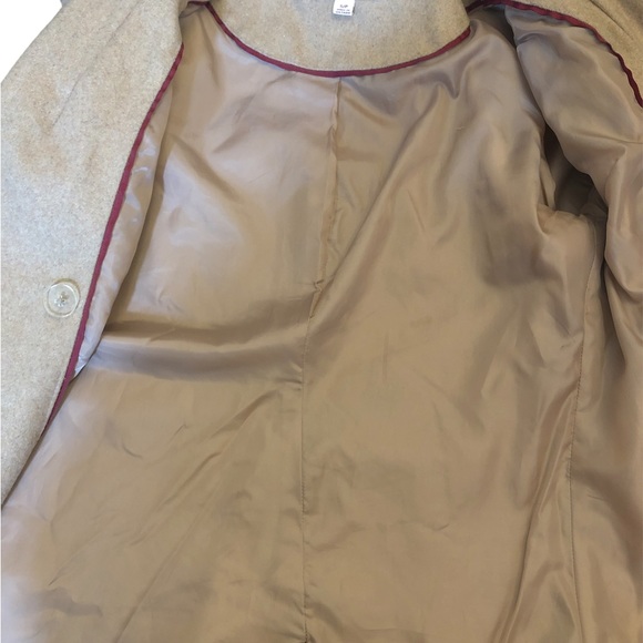 Merona Camel Pea Coat Wool Blend Small Petite - Picture 5 of 6